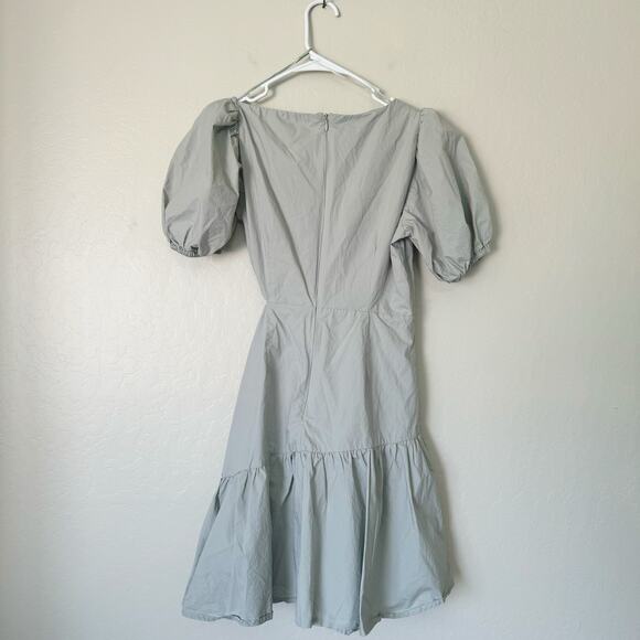 ASTR The Label Mayfair Cutout Cocktail Wedding Guest Dress In Sage Green - Picture 7 of 7